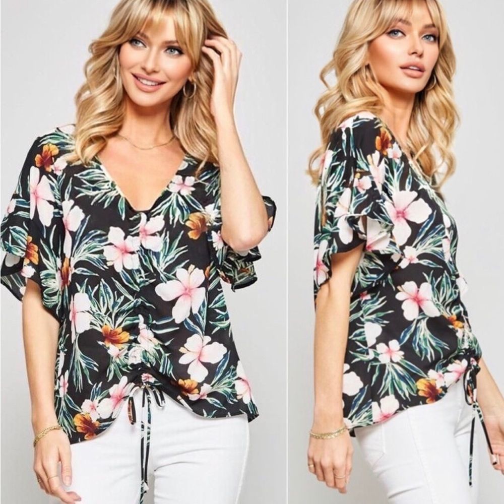 Promesa Tropical Blouse Top 🌺